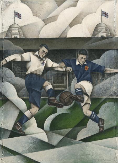 England v Scotland original artwork by Paine Proffitt Nov 2016