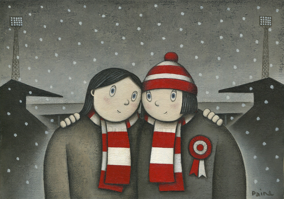 Charlton Athletic Gift With Her On a Saturday Ltd Signed Football Print by Paine Proffitt - BWSportsArt