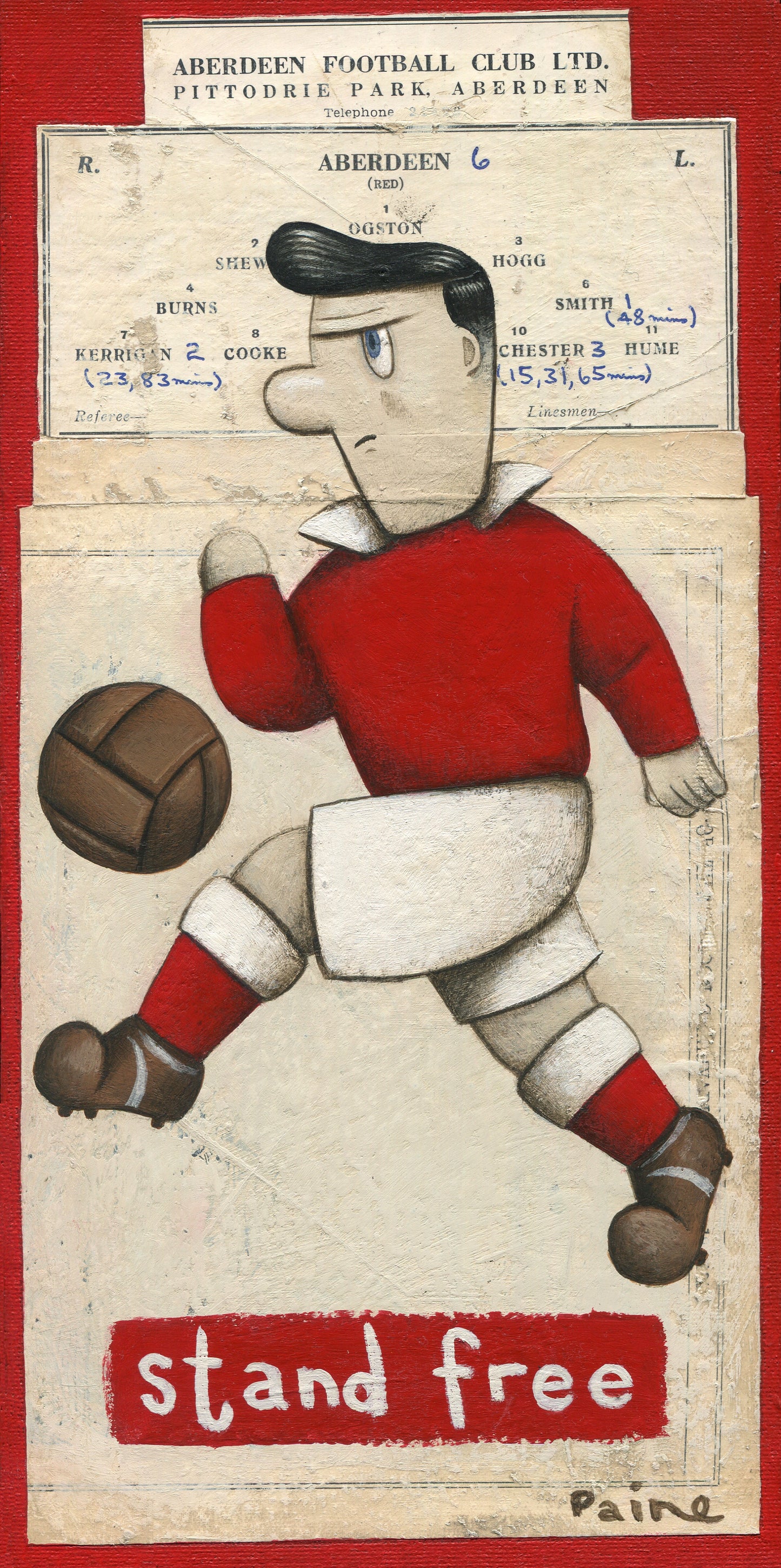 Aberdeen Gift - Aberdeen 6 Ltd Edition Signed Football Print