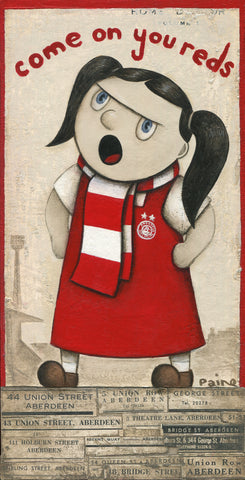 Aberdeen Gift - Little Miss Pittodrie Ltd Edition Signed Football Print