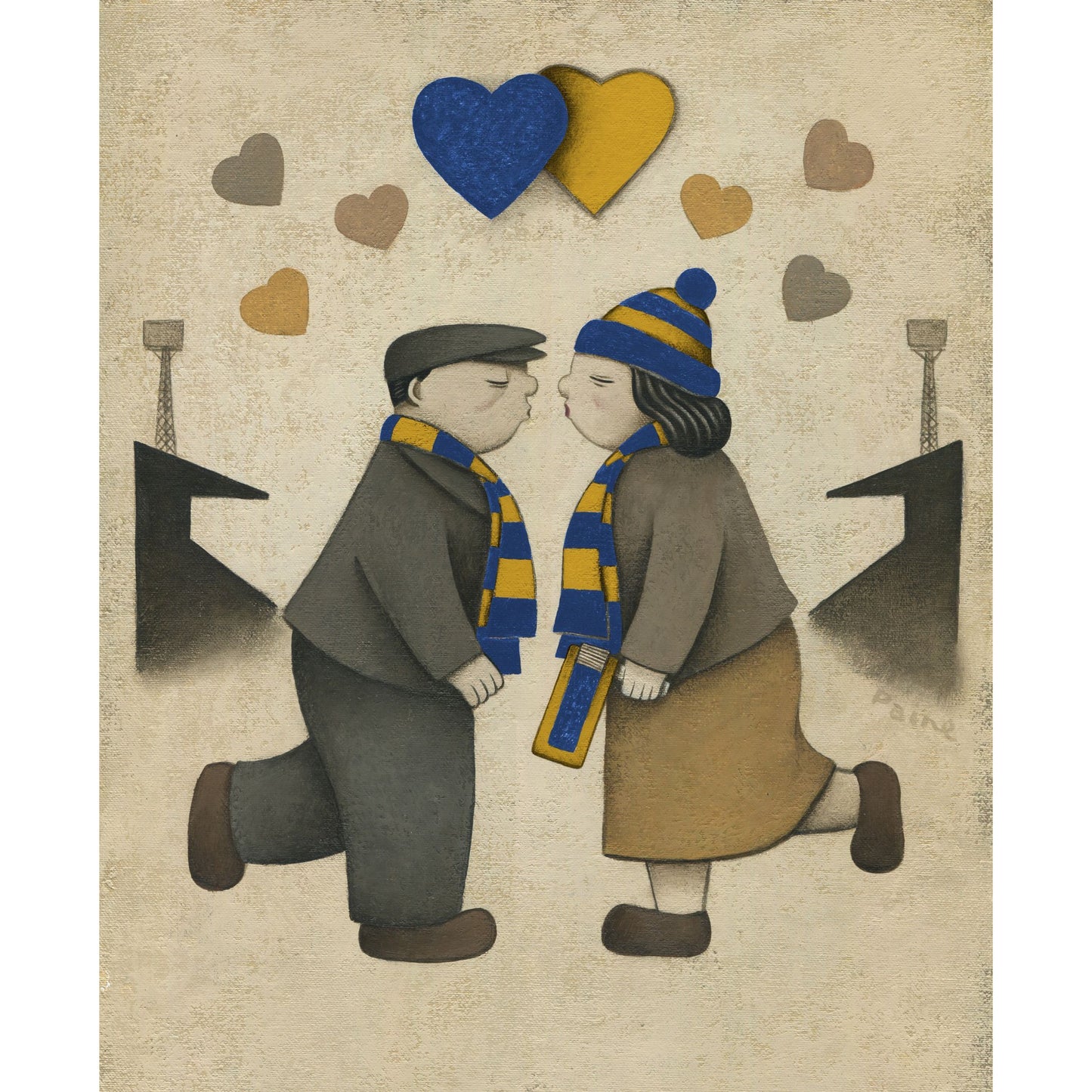 Mansfield Town Gift Love on the Terraces Ltd Signed Football Print by Paine Proffitt | BWSportsArt