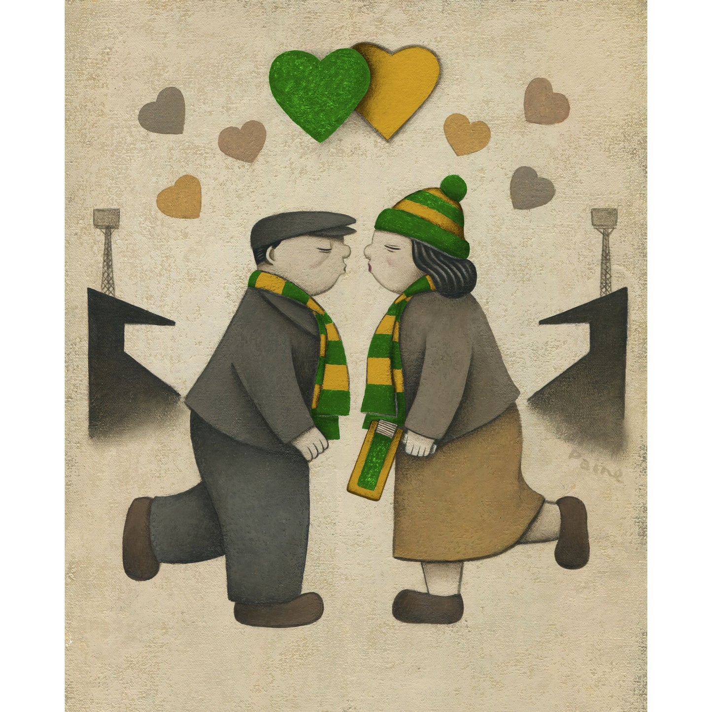 Norwich City Gift Love on the Terraces Ltd Signed Football Print by Paine Proffitt | BWSportsArt