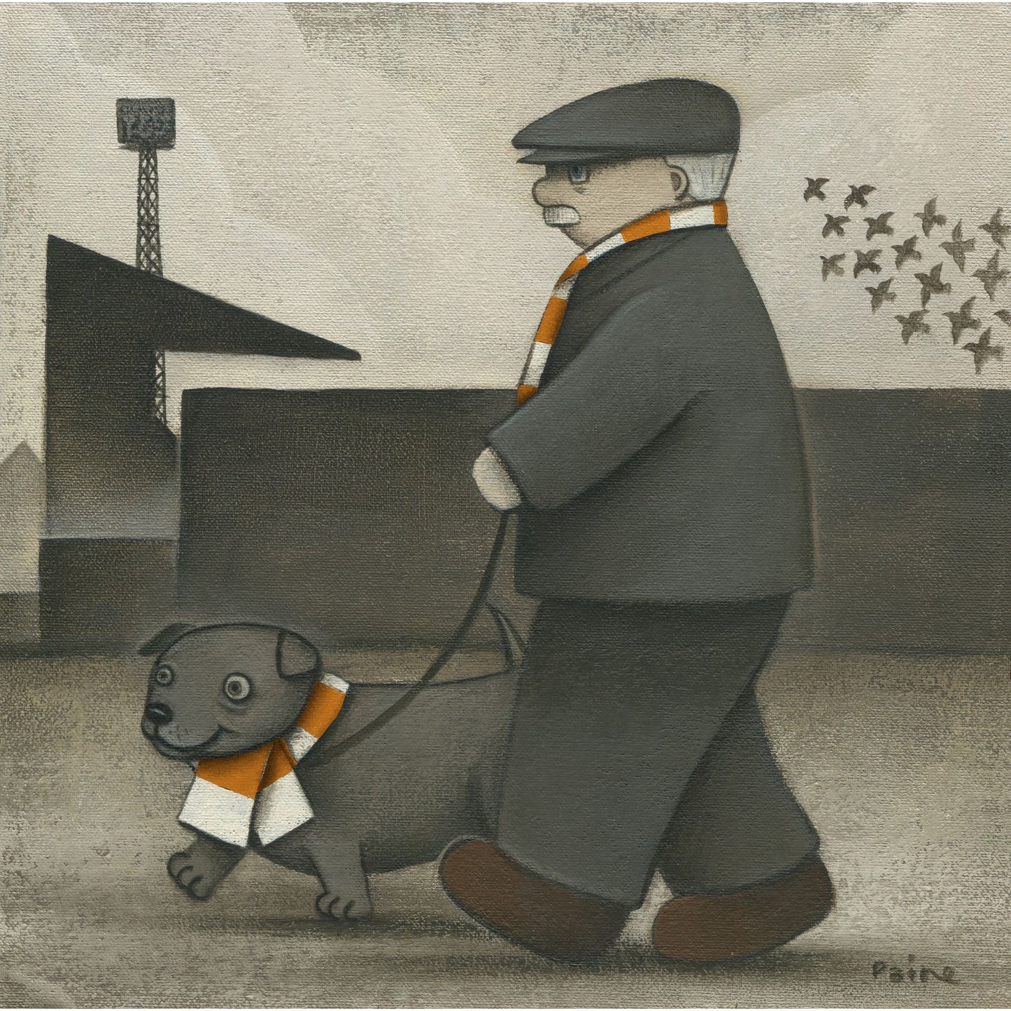 Blackpool Gift Walkies Ltd Signed Football Print by Paine Proffitt | BWSportsArt