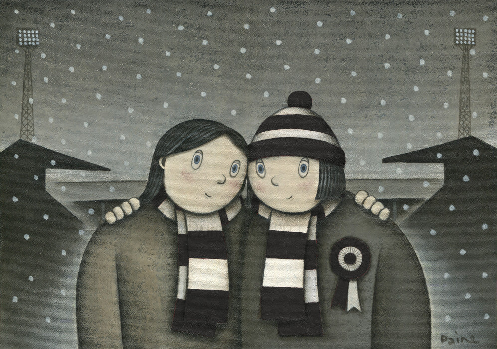 Hearts Giftwith her on a Saturday Ltd Signed Football Print by Paine Proffitt | BWSportsArt