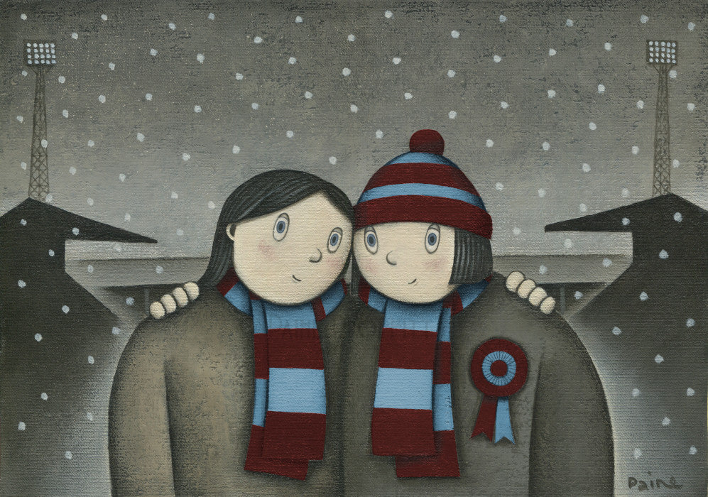 Ipswich Town Giftwith her on a Saturday Ltd Edition Football Print by Paine Proffitt | BWSportsArt