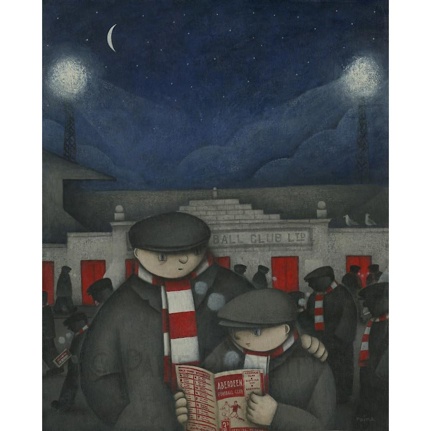 Aberdeen Gift - A Cold Night at Pittodrie Ltd Edition Signed Football Print | BWSportsArt