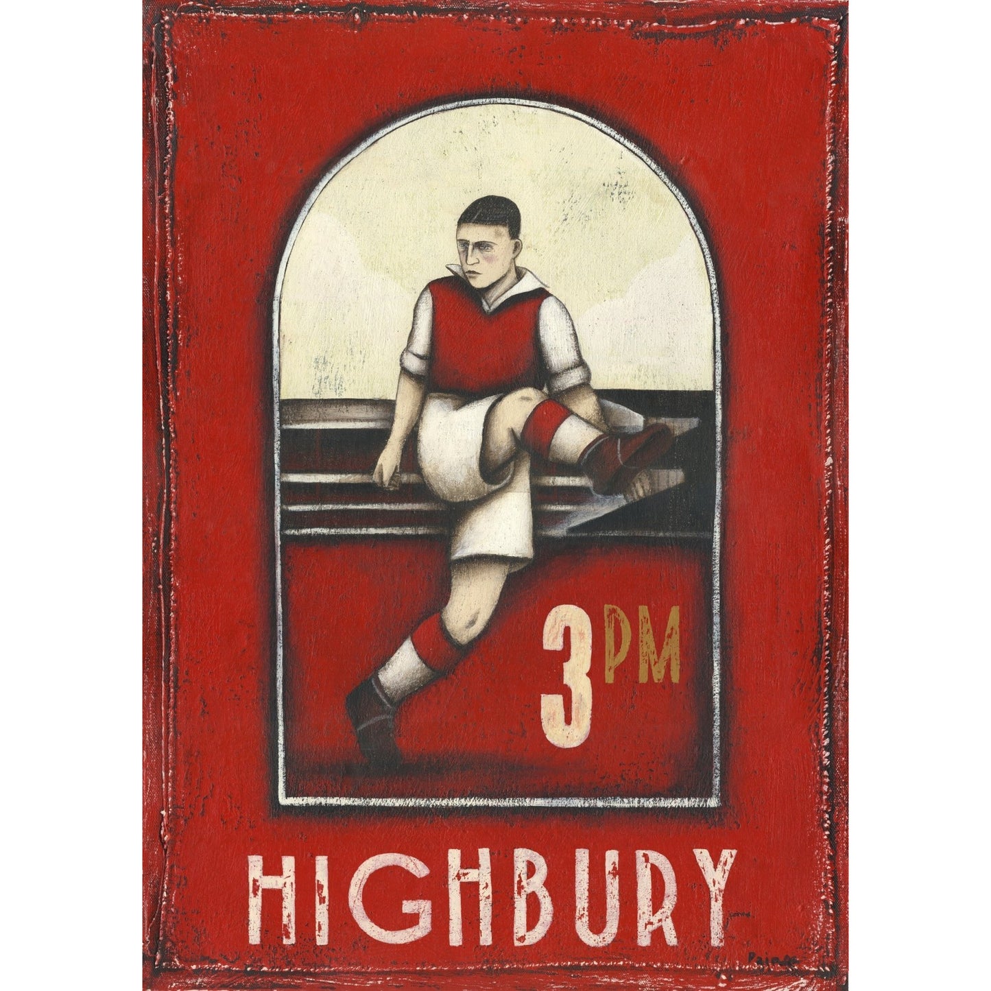 Arsenal Gift- Highbury 3pm Ltd Edition Football Print by Paine Proffitt | BWSportsArt