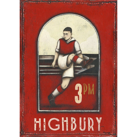 Arsenal Gift- Highbury 3pm Ltd Edition Football Print by Paine Proffitt | BWSportsArt