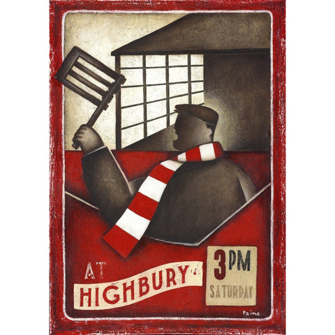 Arsenal Gift - Highbury Rattle Ltd Edition Football Print by Paine Proffitt | BWSportsArt