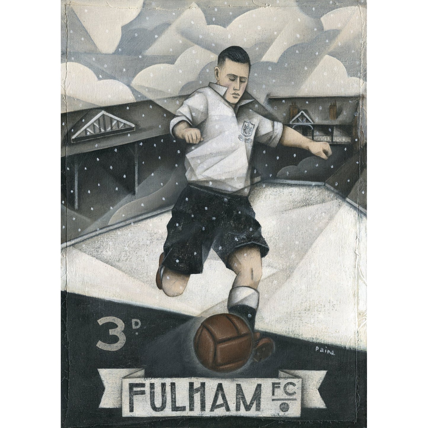 Fulham Gift - Fulham FC Ltd Ed Signed Football Print by Paine Proffitt - BWSportsArt