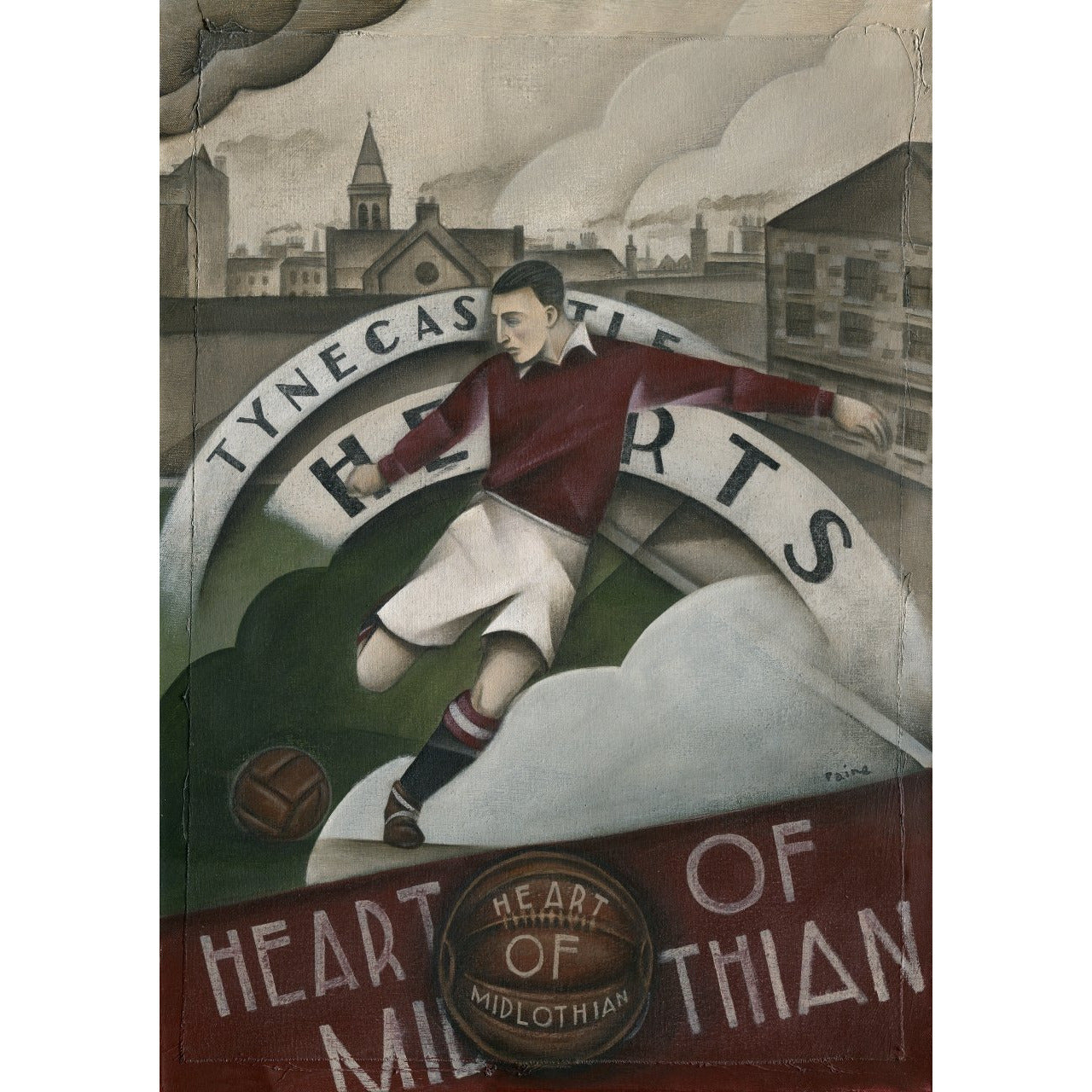 Hearts Football Gift - Hearts Ltd Edition Signed Football Print | BWSportsArt