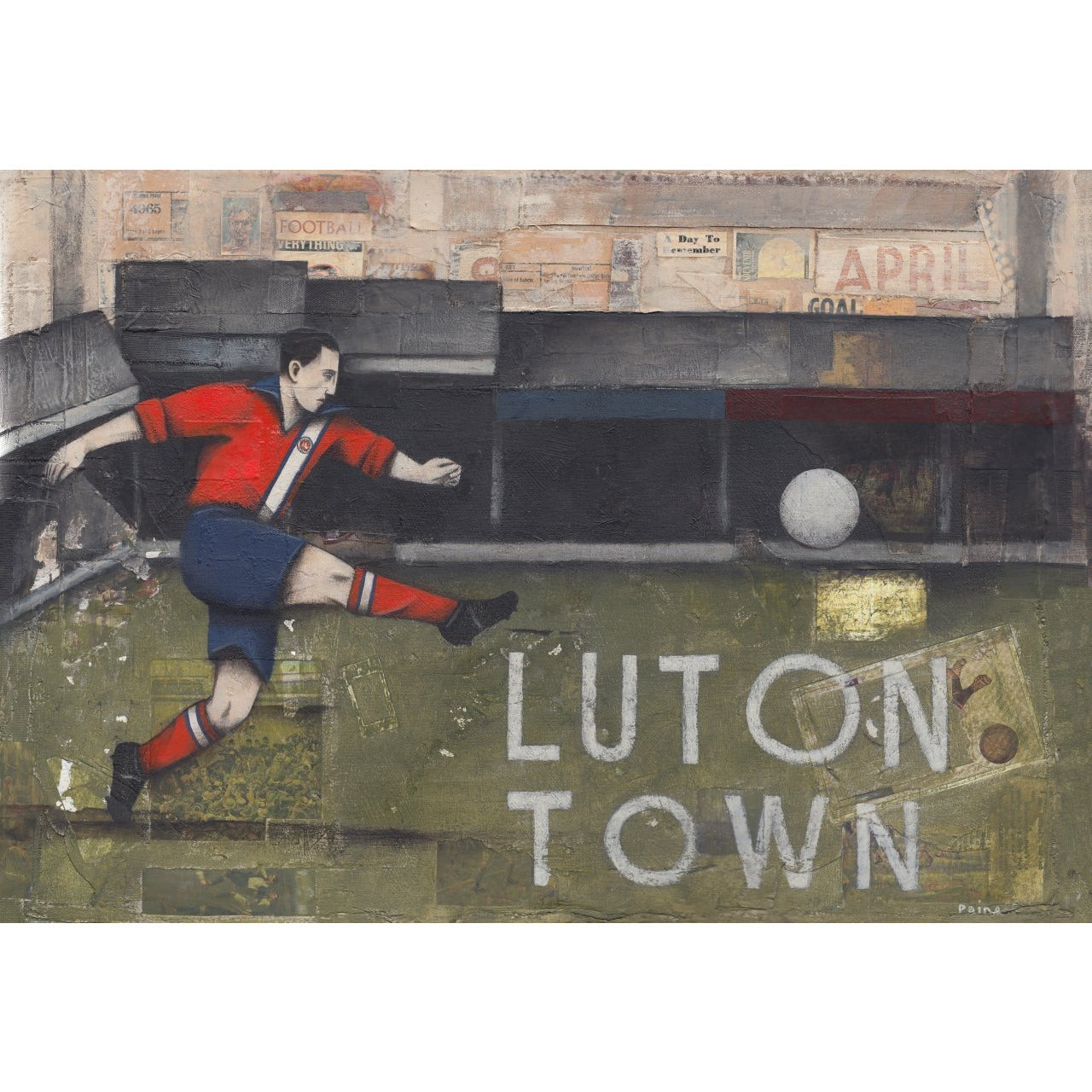 Luton Town FC - Luton Town - Kenilworth Road Ltd Edition Print by Paine Proffitt | BWSportsArt