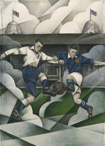 >ngland vs Scotland by Paine Proffitt now on display at the National Football Museum
