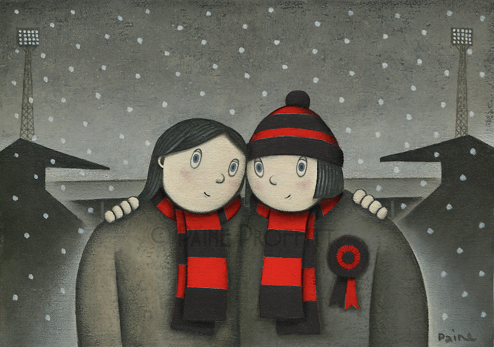 AFC Bournemouth With Her on A Saturday Ltd Signed Football Print by Paine Proffitt - BWSportsArt