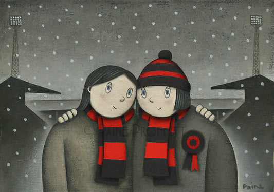 AFC Bournemouth With Her on A Saturday Ltd Signed Football Print by Paine Proffitt - BWSportsArt
