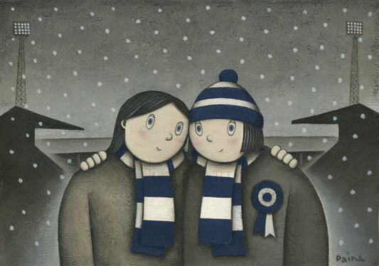 Preston North End Gift With Her On a Saturday Ltd Signed Football Print by Paine Proffitt - BWSportsArt