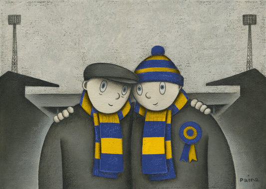 Mansfield Town Gift With Him On a Saturday Ltd Signed Football Print by Paine Proffitt - BWSportsArt