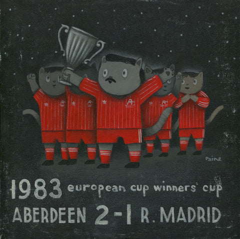 Aberdeen Gift - Aberdeen Cats Cup Winners Cup Ltd Edition Signed Football Print