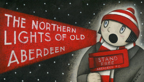 Aberdeen Gift - Aberdeen Stand Free Quine Ltd Edition Signed Football Print
