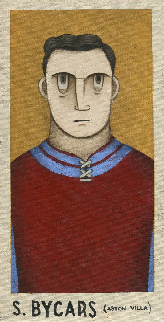 Aston Villa Gift Football Card Ltd Edition Football Print by Paine Proffitt