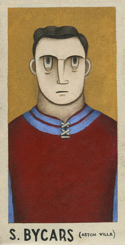 Aston Villa Gift Football Card Ltd Edition Football Print by Paine Proffitt