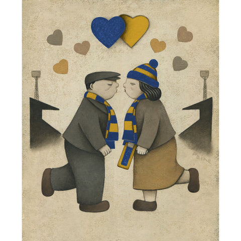 Mansfield Town Gift Love on the Terraces Ltd Signed Football Print by Paine Proffitt | BWSportsArt