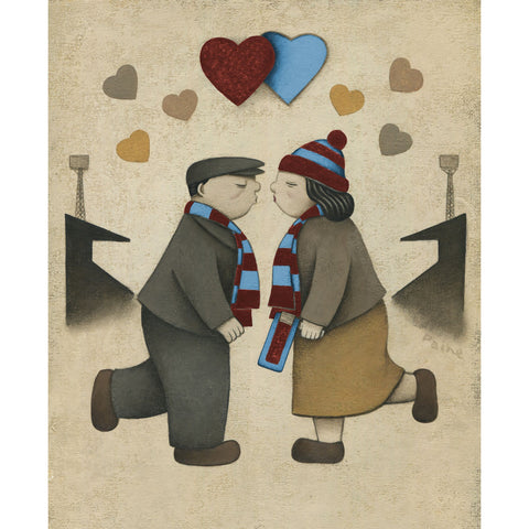 Scunthorpe Utd Gift Love on the Terraces Ltd Edition Football Print by Paine Proffitt | BWSportsArt
