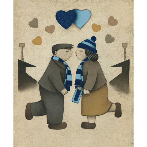 Wycombe Wanderers Gift Love on the Terraces Ltd Signed Football Print by Paine Proffitt | BWSportsArt