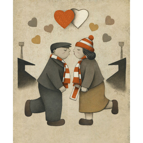 Luton Town Gift Love on the Terraces Ltd Signed Football Print by Paine Proffitt | BWSportsArt