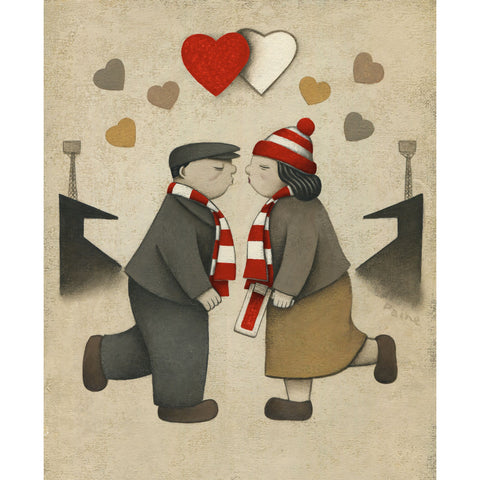 Man Utd Gift Love on the Terraces Ltd Signed Football Print by Paine Proffitt | BWSportsArt