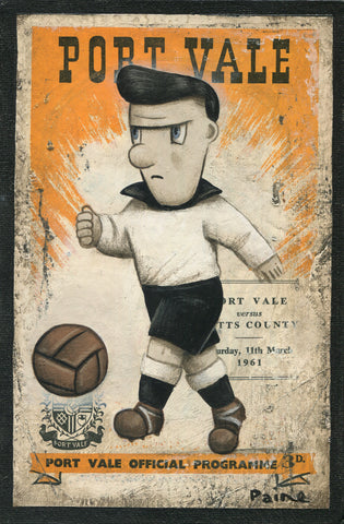 Port Vale Gift - Port Vale Programme 1961 Ltd Edition Signed Football Print
