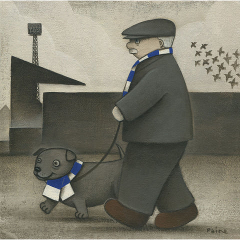 Brighton and Hove Albion Gift Walkies Ltd Edition Football Print by Paine Proffitt | BWSportsArt