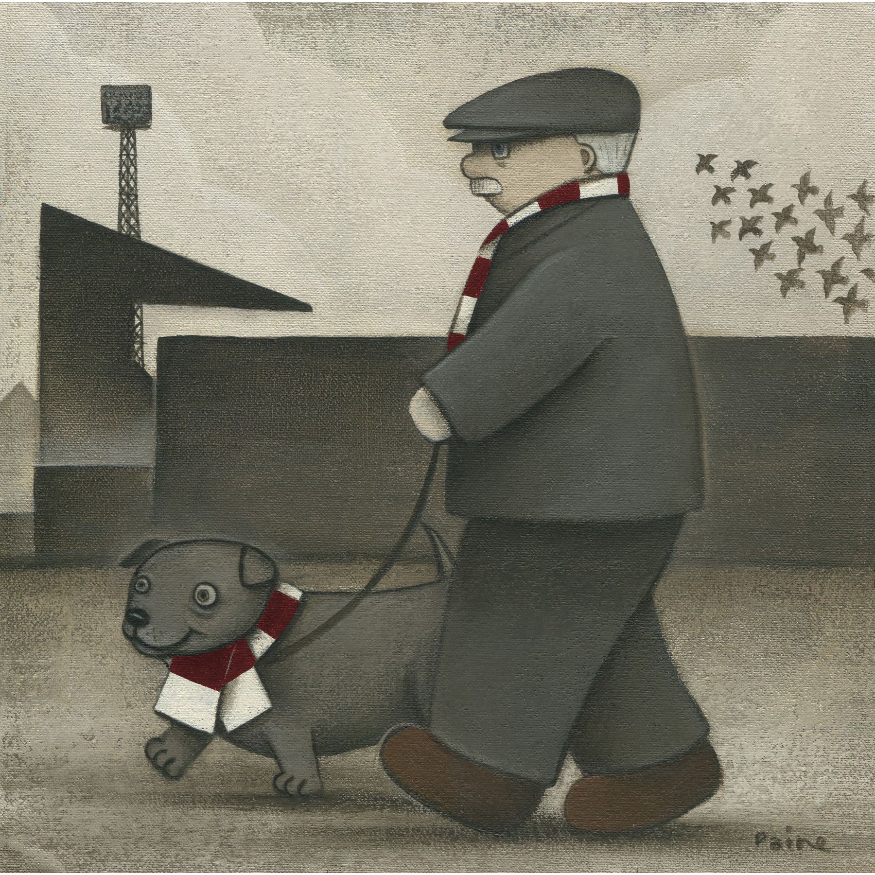 Hearts Gift Walkies Ltd Signed Football Print by Paine Proffitt | BWSportsArt