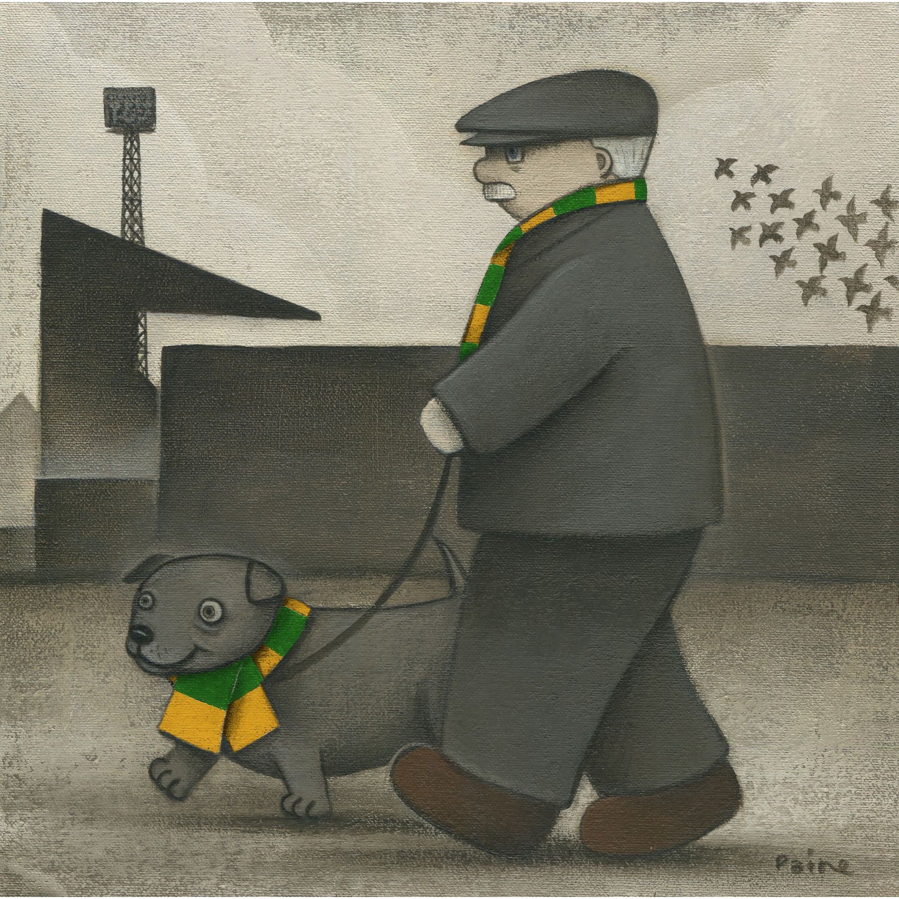 Norwich City Gift Walkies Ltd Signed Football Print by Paine Proffitt | BWSportsArt