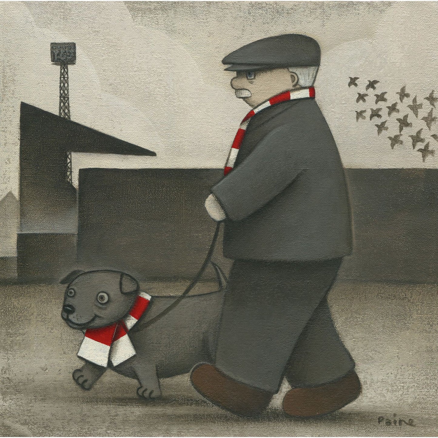 Charlton Athletic Gift With her on a Saturday Ltd Signed Football Print by Paine Proffitt | BWSportsArt