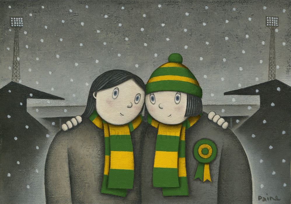Bristol Rovers Giftwith her on a Saturday Ltd Edition Football Print by Paine Proffitt | BWSportsArt
