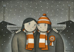 Cardiff City Giftwith her on a Saturday Ltd Edition Football Print by Paine Proffitt | BWSportsArt