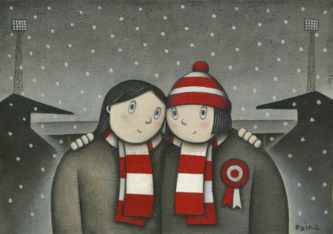 Barnet Giftwith her on a Saturday Ltd Signed Football Print by Paine Proffitt | BWSportsArt