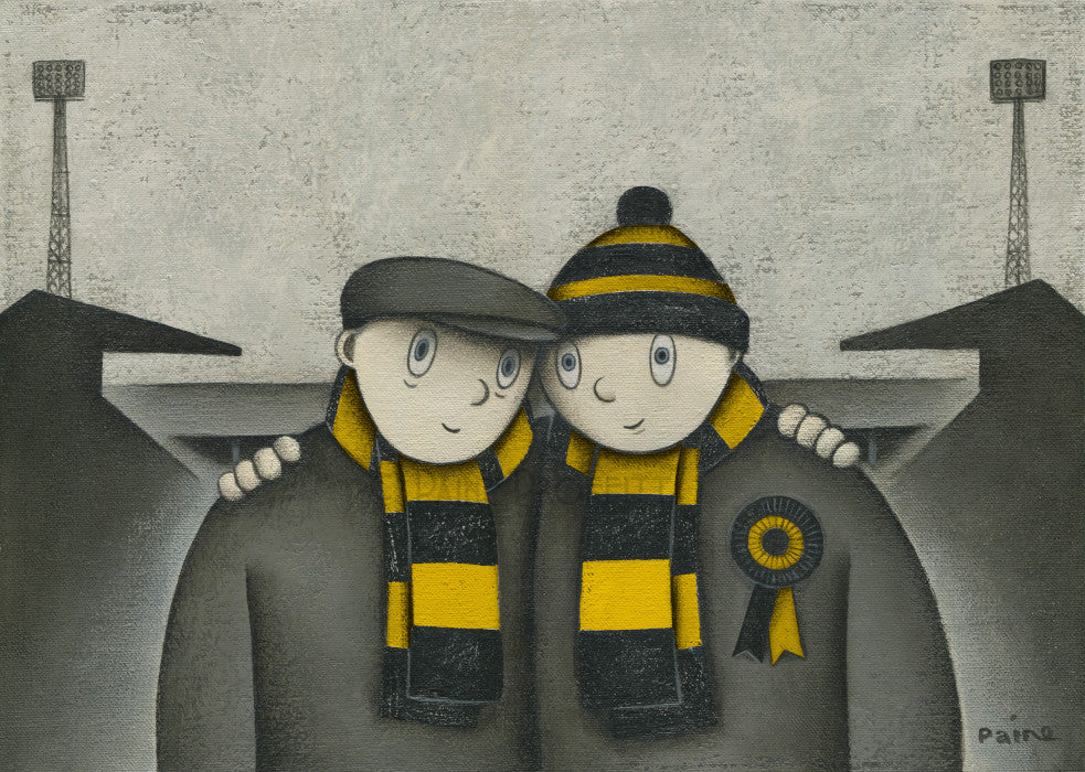 Newport County Gift With Him On a Saturday Ltd Signed Football Print by Paine Proffitt