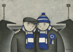 Peterborough Gift With Him On a Saturday Ltd Edition Football Print by Paine Proffitt