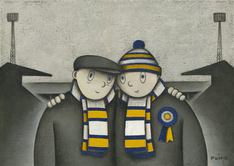 Leeds Gift With Him On a Saturday Ltd Signed Football Print by Paine Proffitt