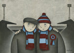 West Ham Gift With Him On a Saturday Ltd Edition Football Print by Paine Proffitt
