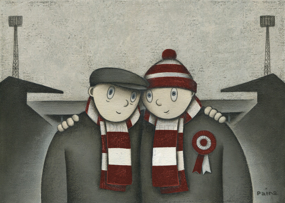 Hearts Gift with him on a Saturday Ltd Signed Football Print by Paine Proffitt | BWSportsArt