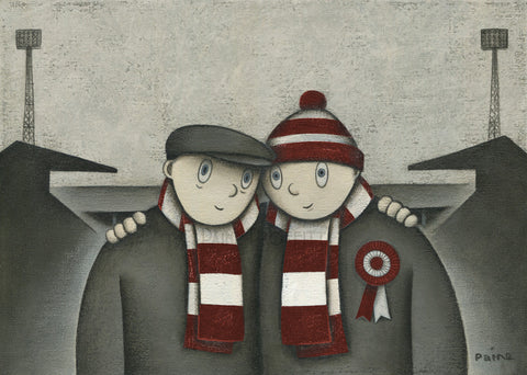 Hearts Gift with him on a Saturday Ltd Signed Football Print by Paine Proffitt | BWSportsArt