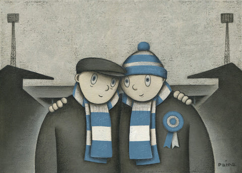 Manchester City Gift With Him On a Saturday Ltd Edition Football Print by Paine Proffitt