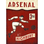 Arsenal Gift - The Striker Limited Football Edition Print by Paine Proffitt | BWSportsArt