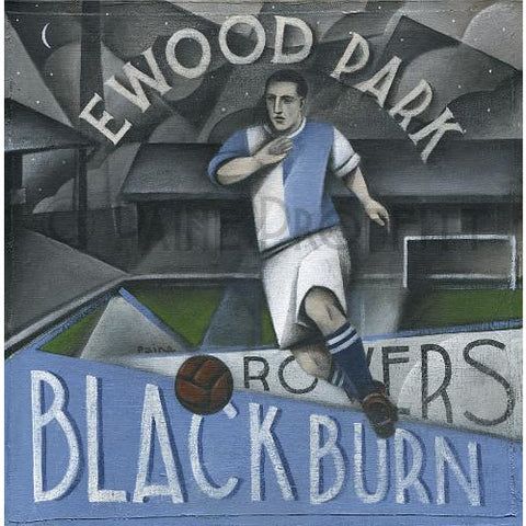 Blackburn Rovers Gift - At Ewood Park Ltd Ed Signed Football Print | BWSportsArt