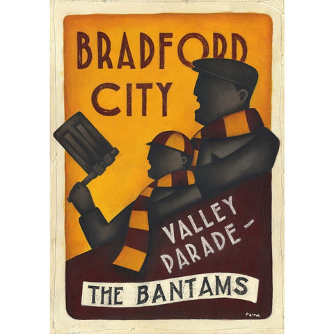 Bradford City Gift - The Bantams Limited Edition Football Print by Paine Proffitt | BWSportsArt