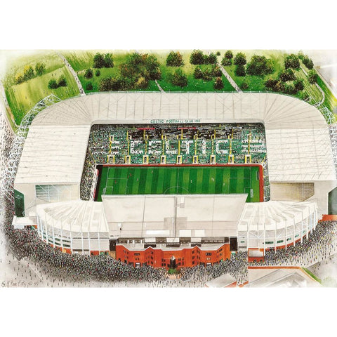 Celtic Signed Print Gift - Celtic Park by Kevin Fletcher | BWSportsArt