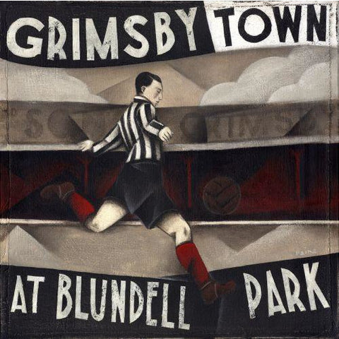 Grimsby Town Gift - Grimsby Town At Blundell Park Ltd Edition Football Print by Paine Proffitt | BWSportsArt